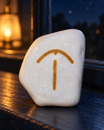 Design visualization of the selected sign: Night Reflection Stone – hand-painted Lantern