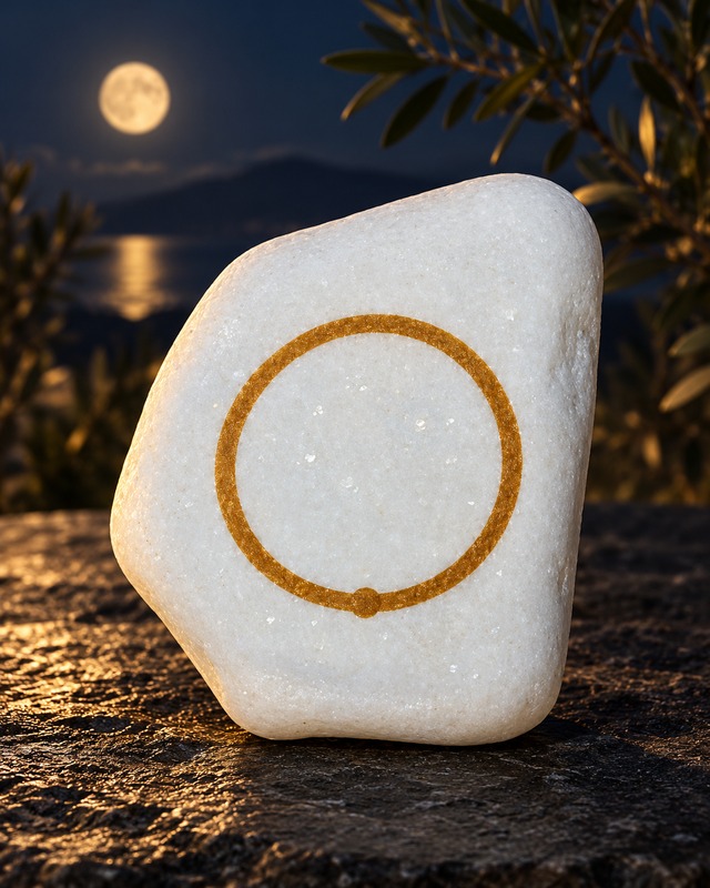 Fulfilment Stone – hand-painted Circle