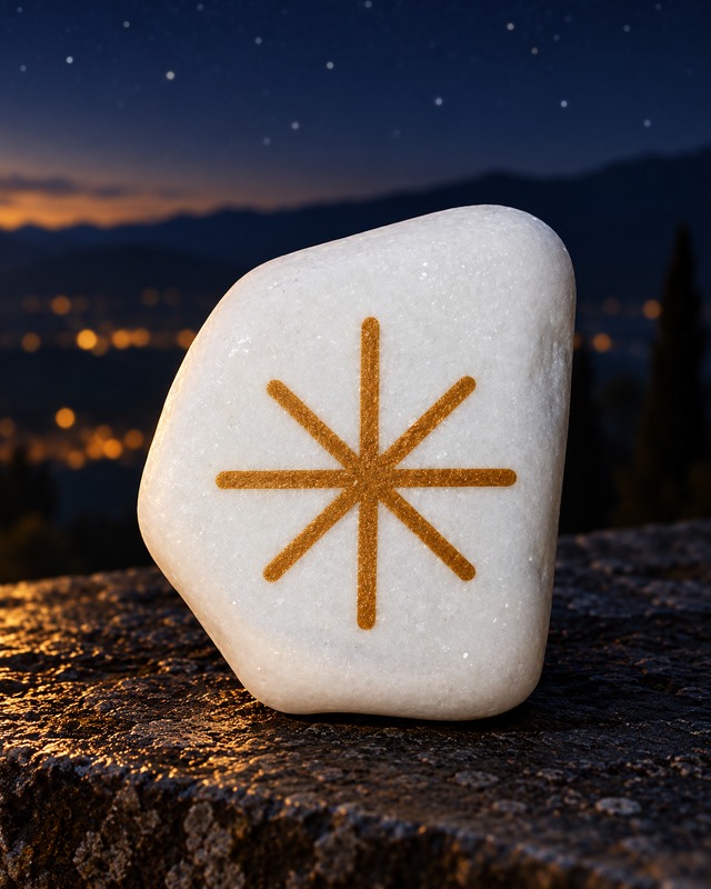 Night Sky Stone – hand-painted Star
