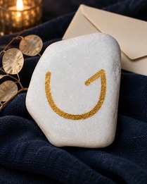 Design visualization of the selected sign: Gentle Farewell Stone — Hand-painted Return